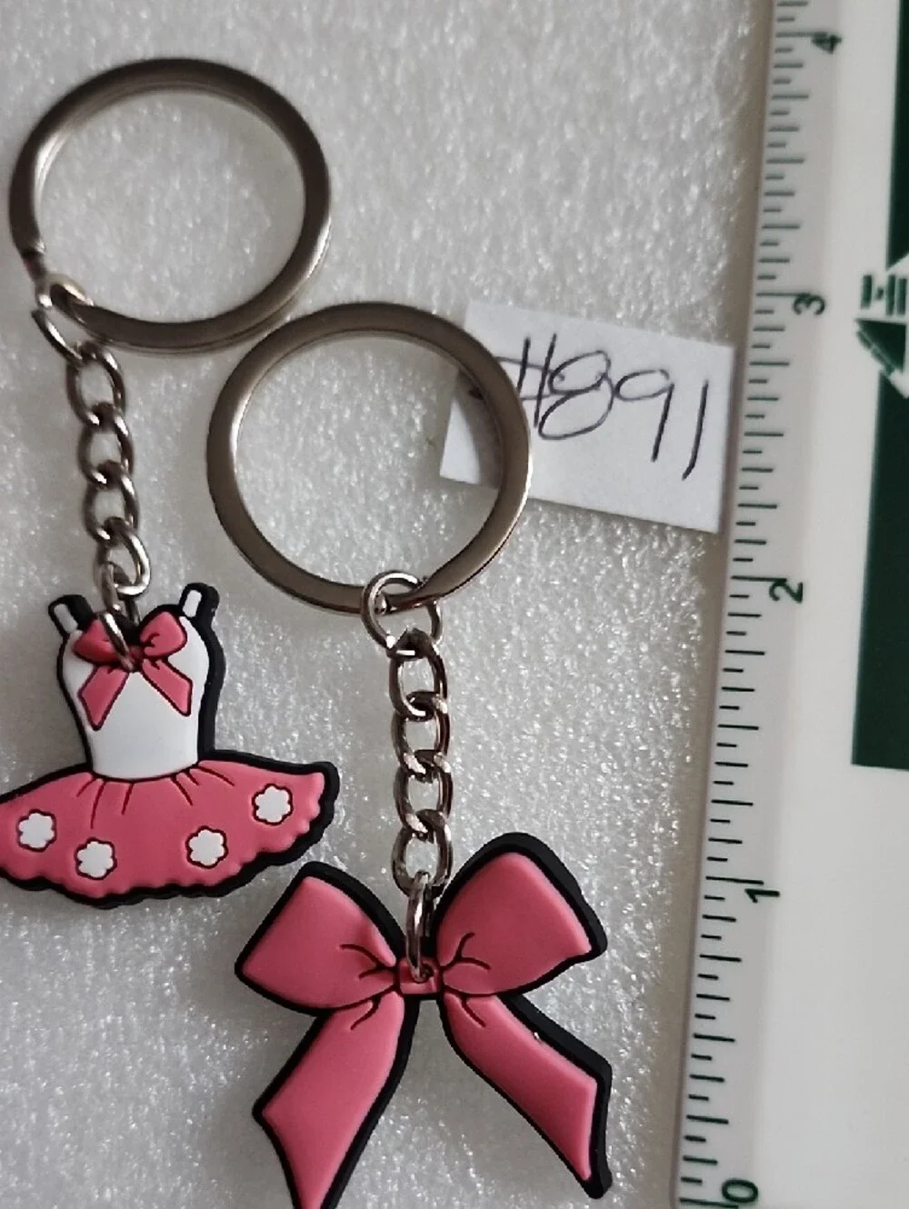 Kids Pink Ballerina Dress & Bow Keychain Set - Costume Accessory